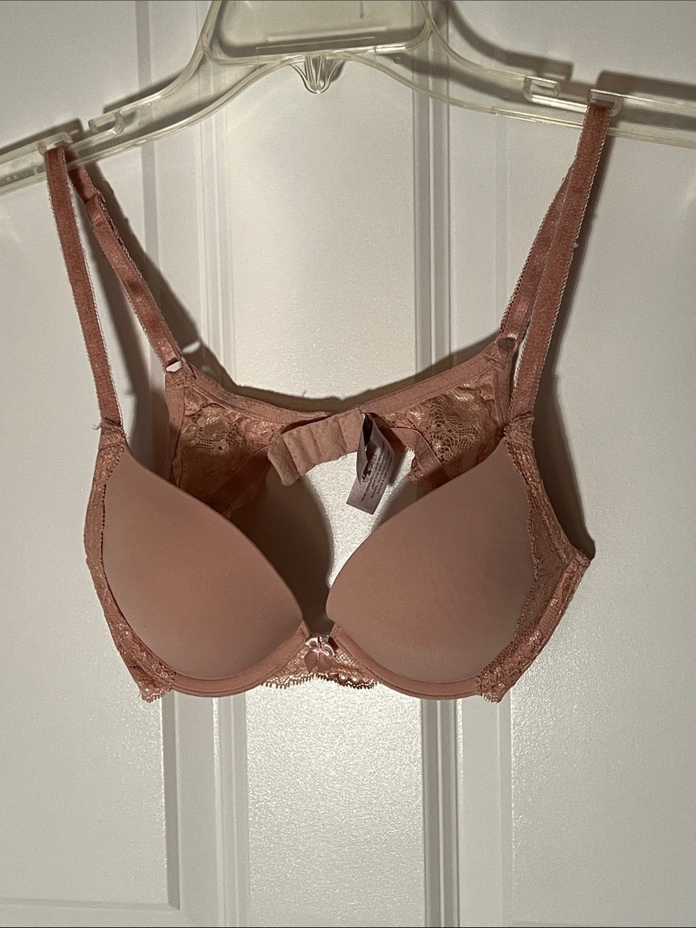 Victoria's Secret Blush Lace-Trim T-Shirt Bra